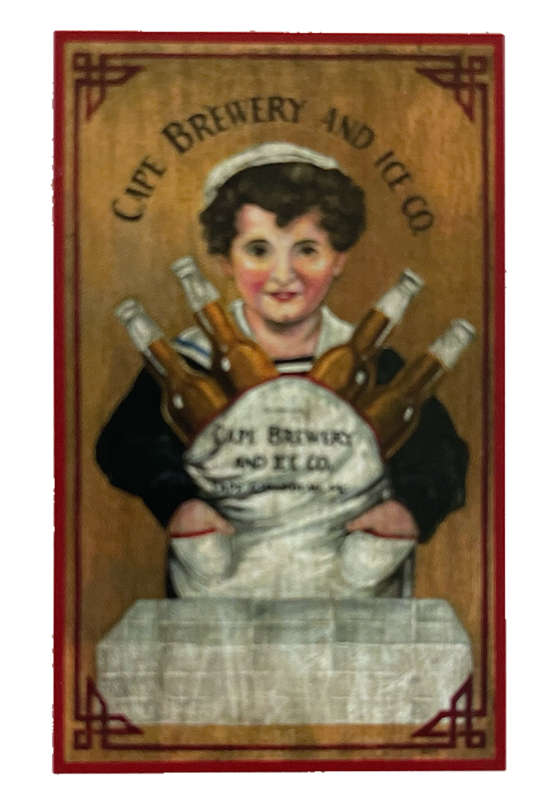 Nostalgie Holzschild Cape Brewery & Ice Co Brauerei Cape Town Alkohol Schild