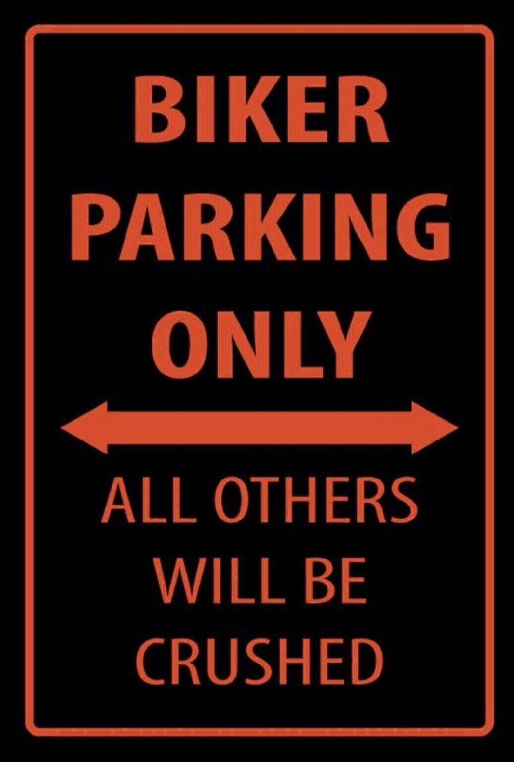Schild biker parking only motorrad bike 12x18/20x30/30x40 blech oder holz