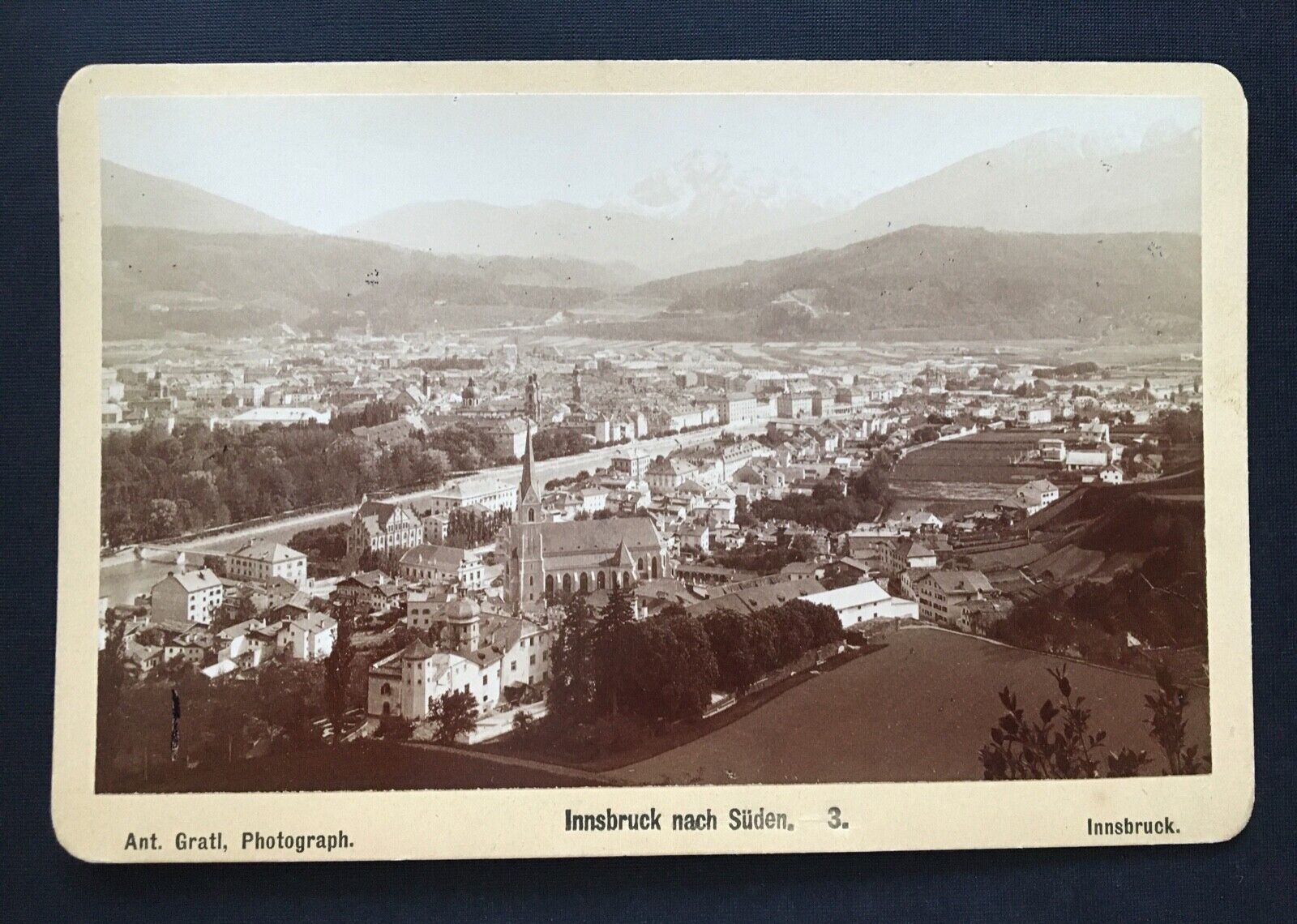 Foto Innsbruck Süden Stadt Kirche Tirol Anton Gratl ca.10,8x16,4cm 400920 TH