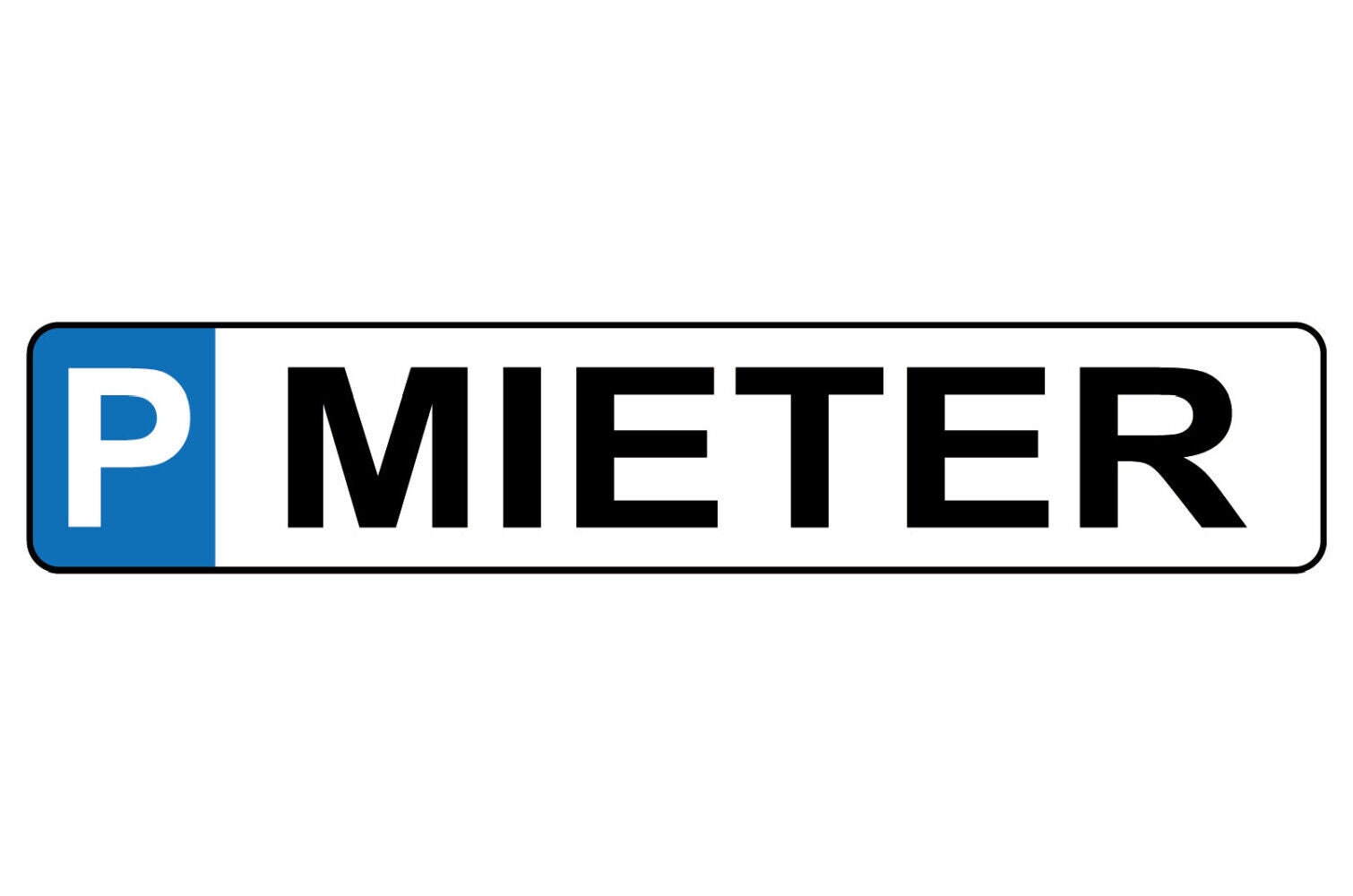 Schild mieter parkplatz parken anwohner haus wohnung 46 x 10 blech od. holz