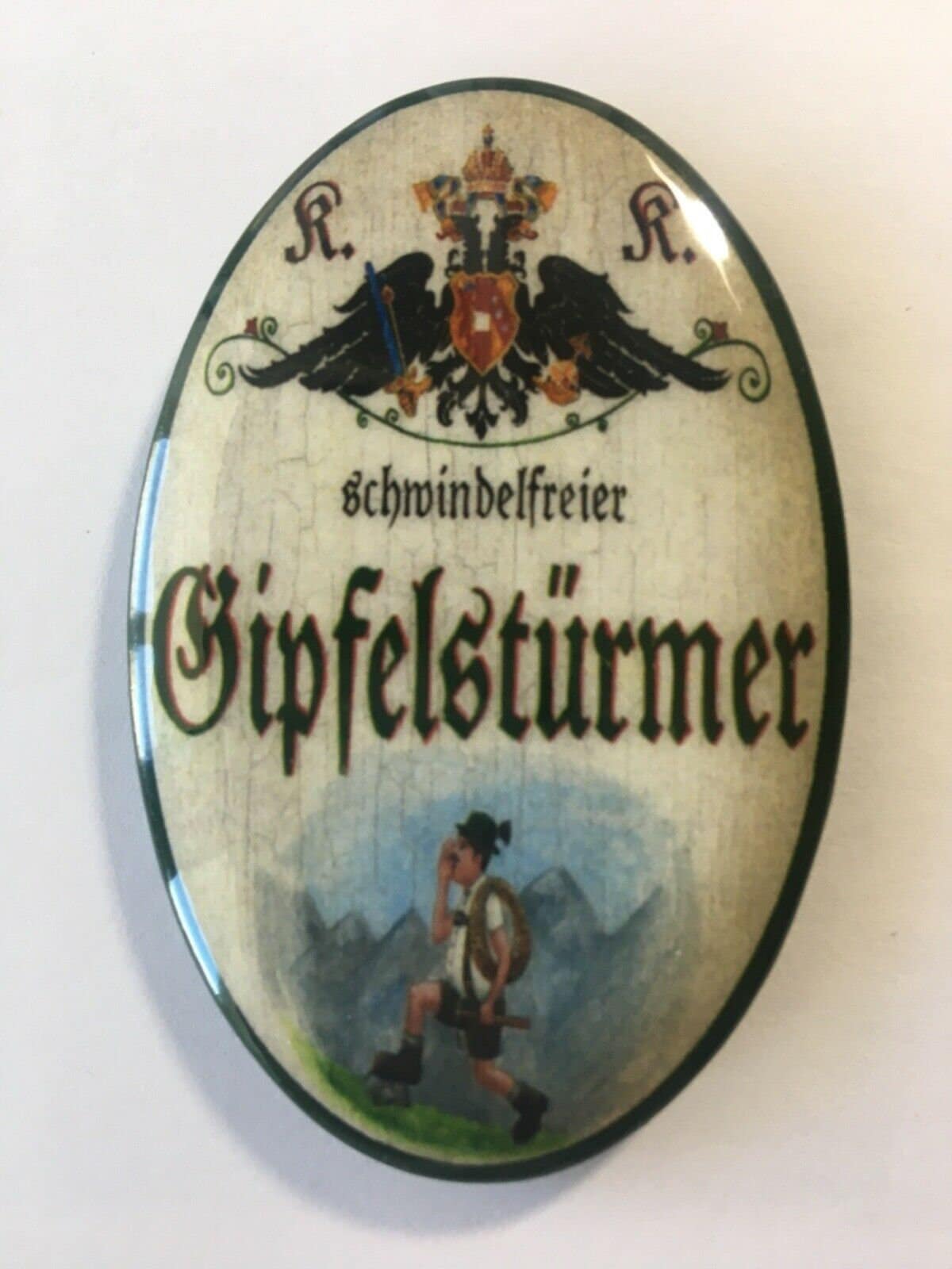 Nostalgie flaschenöffner magnet schwindelfreier gipfelstürmer bergsteiger