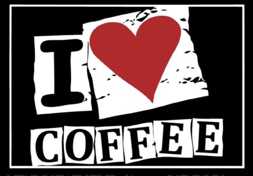 Schild  I love Coffee Kaffee Bar Pub Cafe  12x18/20x30/30x40 Blech oder Holz