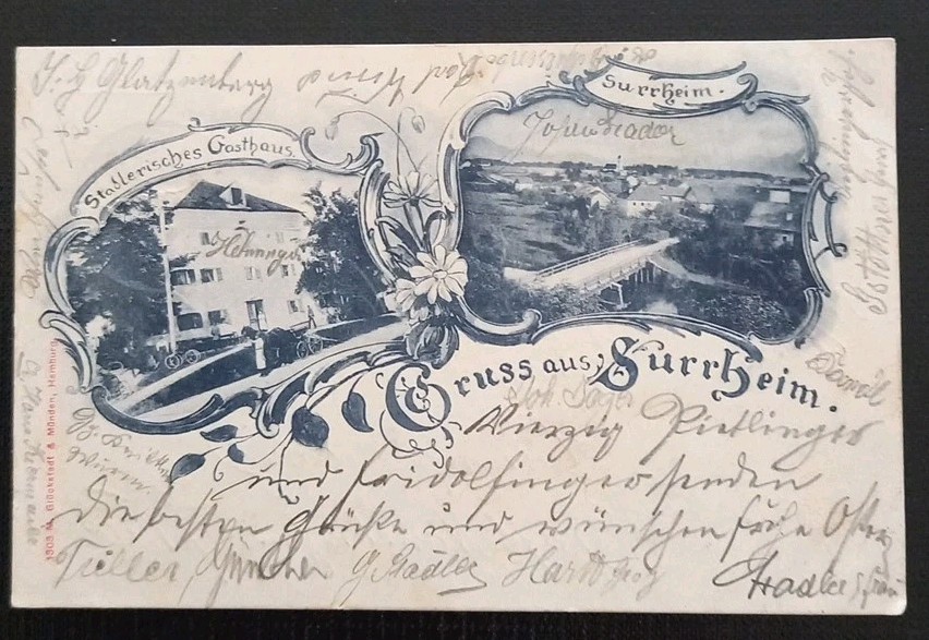 Gruss aus Surrheim / Surheim mit Stadler’s Gasthaus & Ortsansicht K